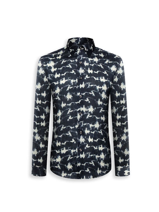 Camicia Stampata Con Collo Rovesciato