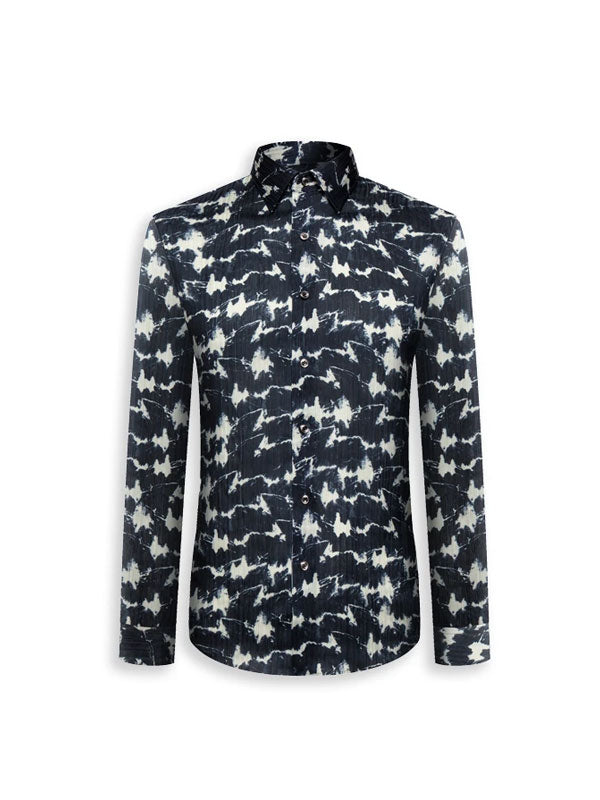 Camicia Stampata Con Collo Rovesciato