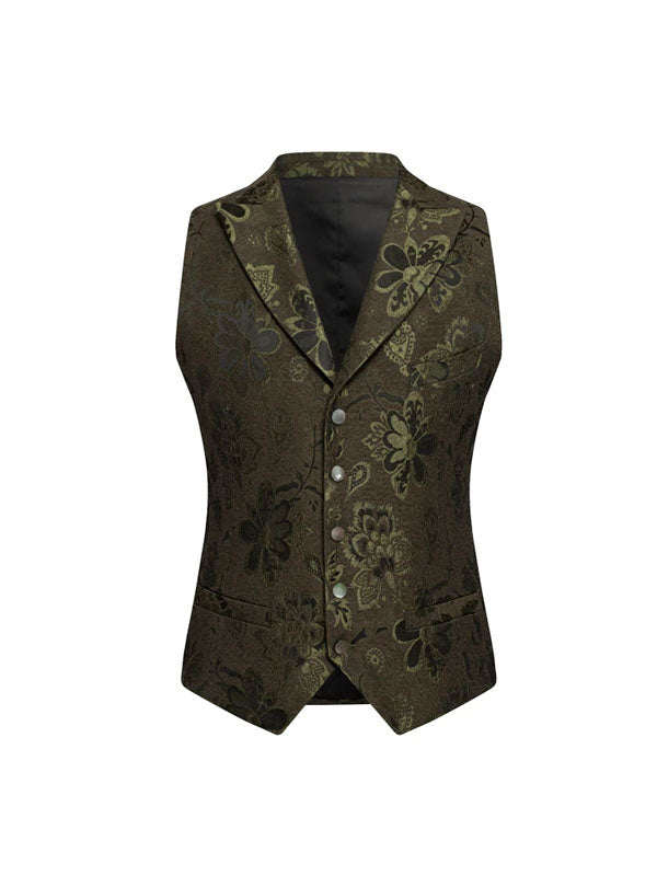 Gilet Retrò Jacquard Con Collo A Ccialle