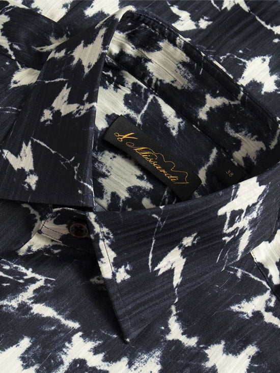 Camicia Stampata A Maniche Corte Con Colletto Rovesciato