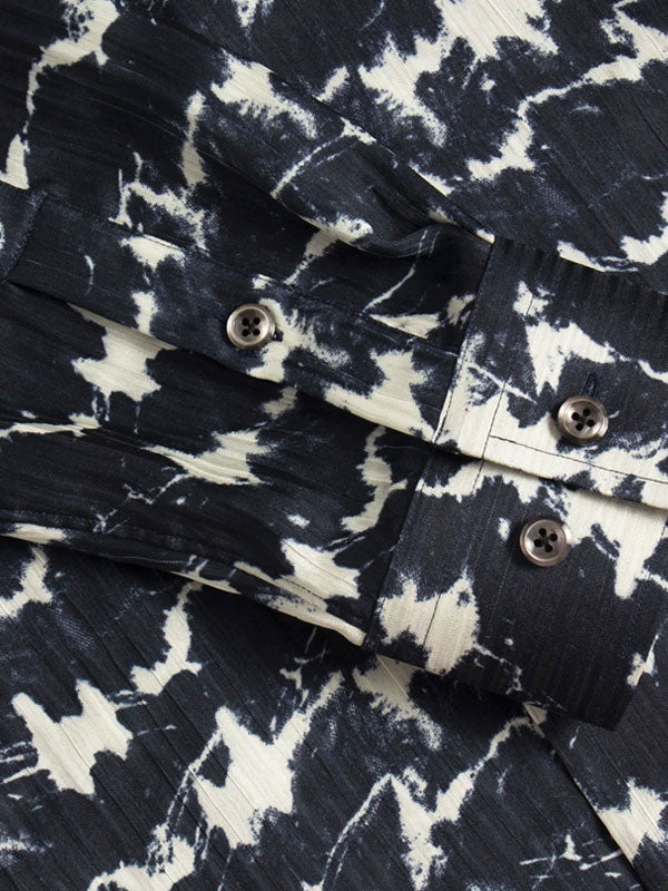 Camicia Stampata Con Collo Rovesciato