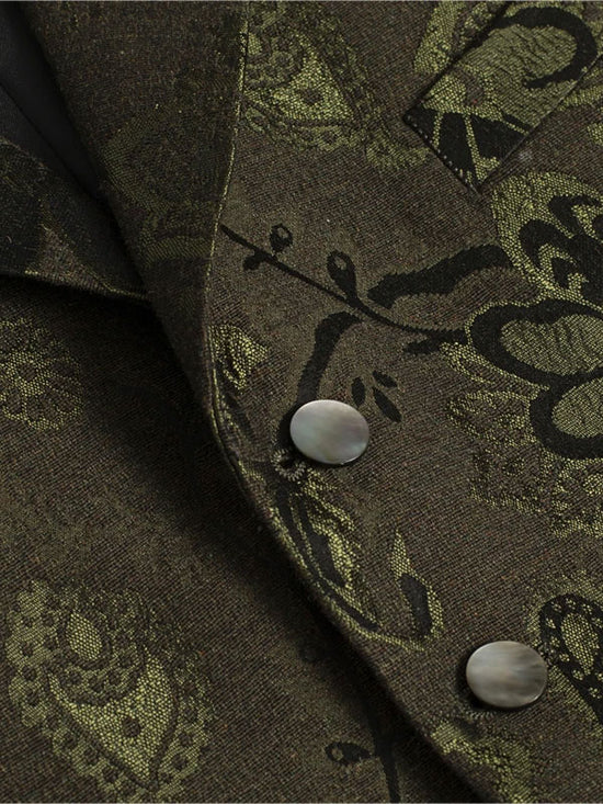 Gilet Retrò Jacquard Con Collo A Ccialle