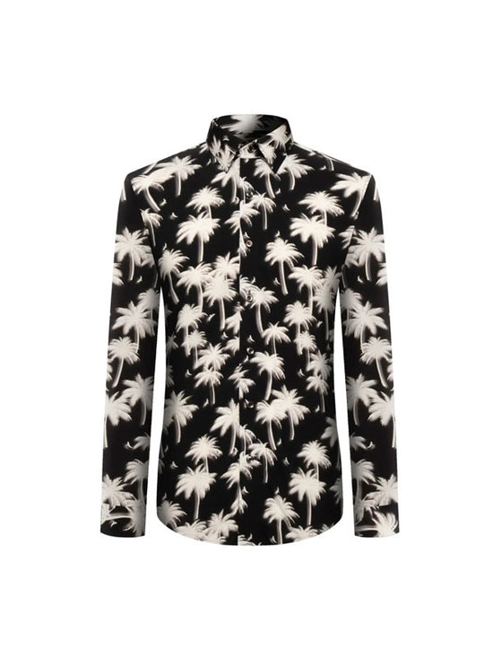 Camicia Stampata Con Collo Rovesciato