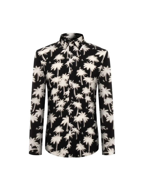 Camicia Stampata Con Collo Rovesciato