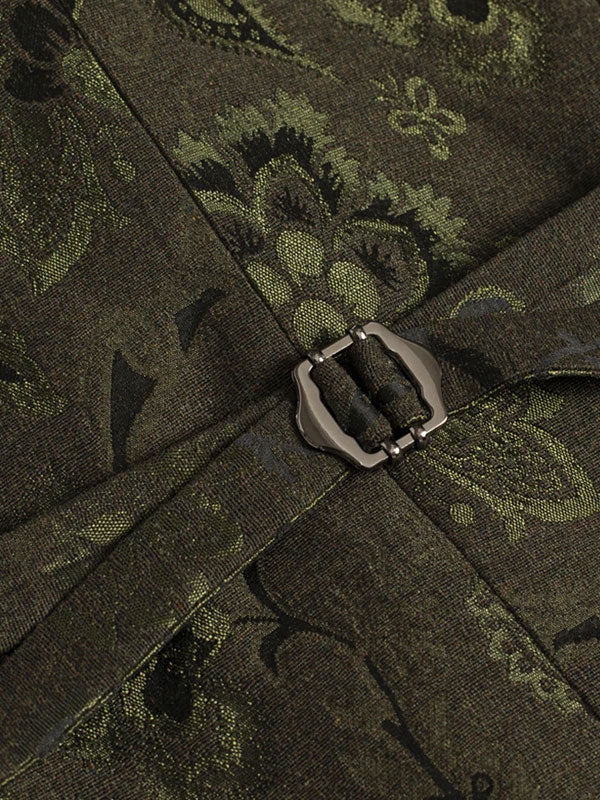 Gilet Retrò Jacquard Con Collo A Ccialle