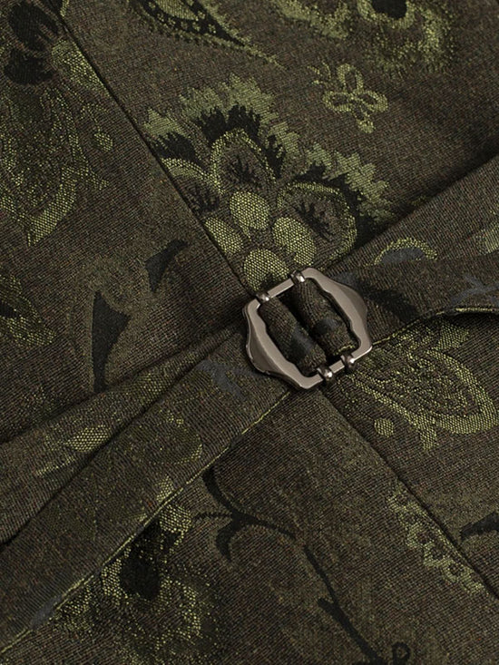 Gilet Retrò Jacquard Con Collo A Ccialle