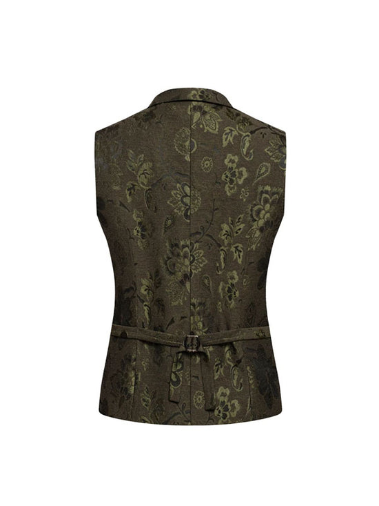 Gilet Retrò Jacquard Con Collo A Ccialle