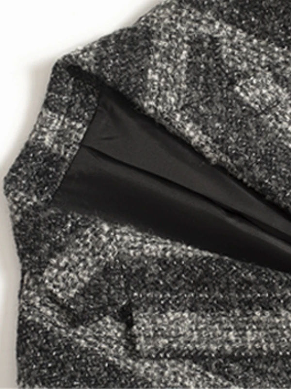 Cappotto A Righe Con Revers A Lancia
