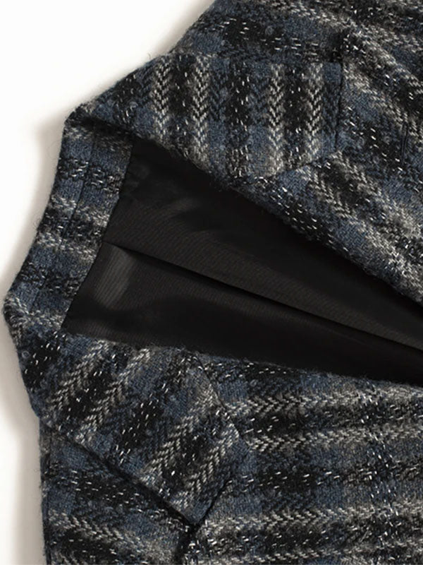 Cappotto A Quadri Con Revers A Lancia