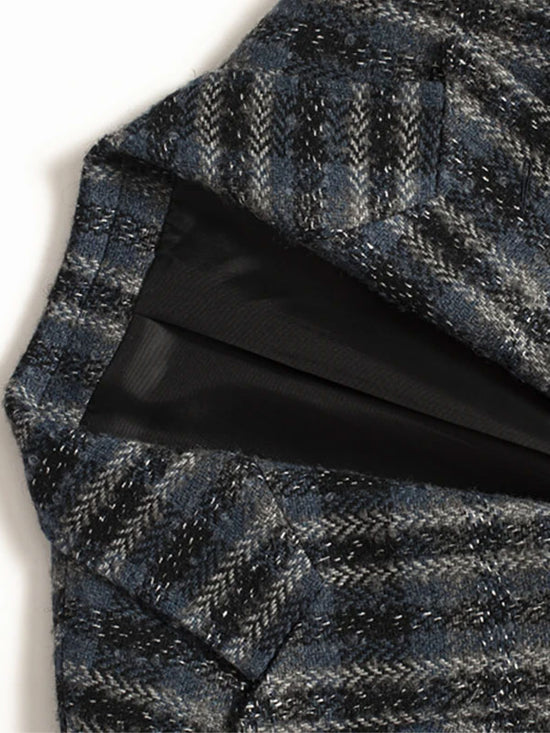 Cappotto A Quadri Con Revers A Lancia