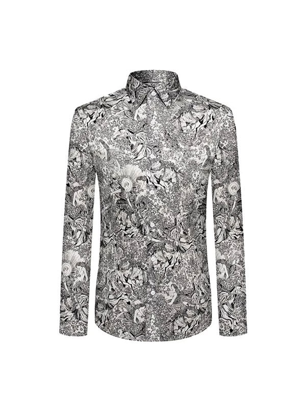 Camicia Monopetto Stampata Dell'Artista