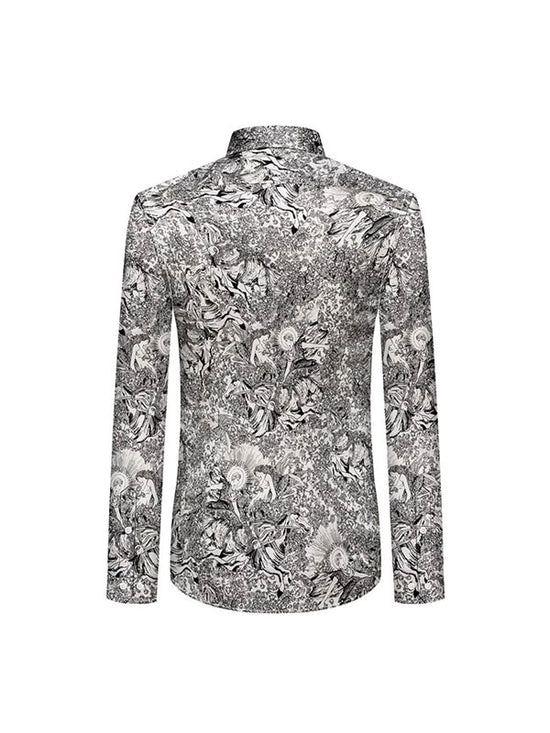 Camicia Monopetto Stampata Dell'Artista