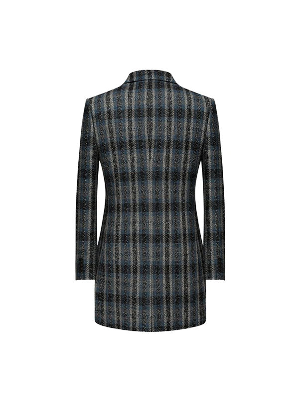 Cappotto A Quadri Con Revers A Lancia