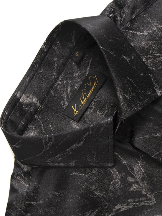 Camicia Nera Stampata Alla Moda