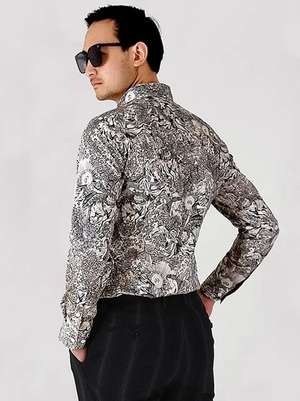 Camicia Monopetto Stampata Dell'Artista