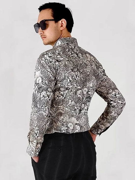 Camicia Monopetto Stampata Dell'Artista