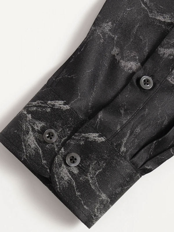 Camicia Nera Stampata Alla Moda