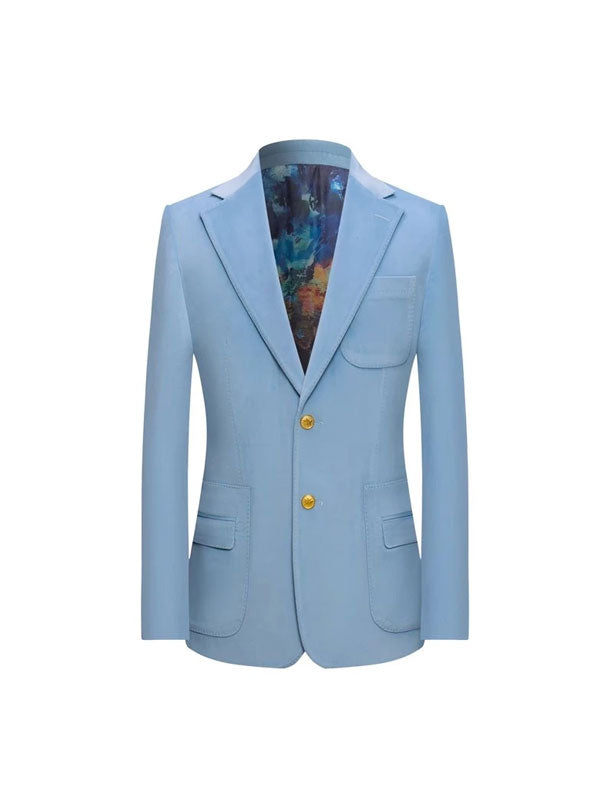 Blazer Blu In Cotone