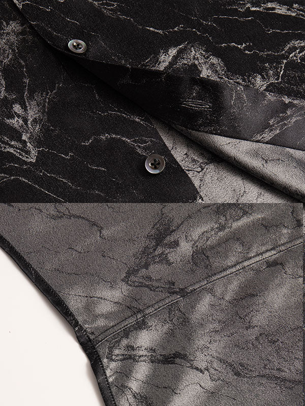 Camicia Nera Stampata Alla Moda