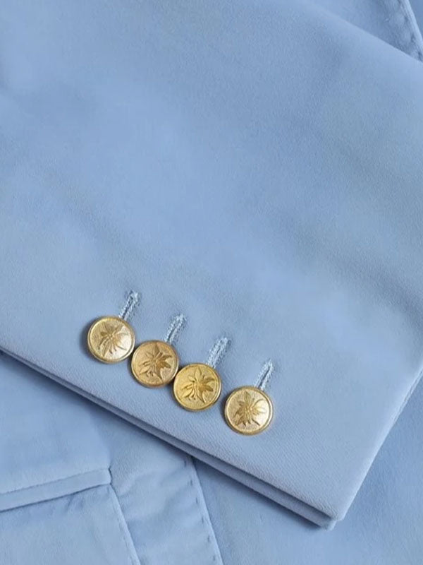 Blazer Blu In Cotone
