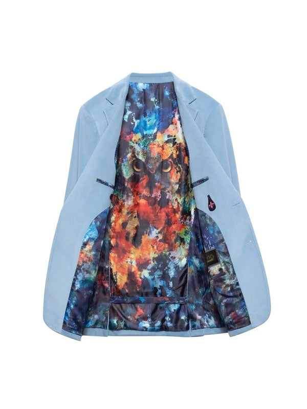 Blazer Blu In Cotone