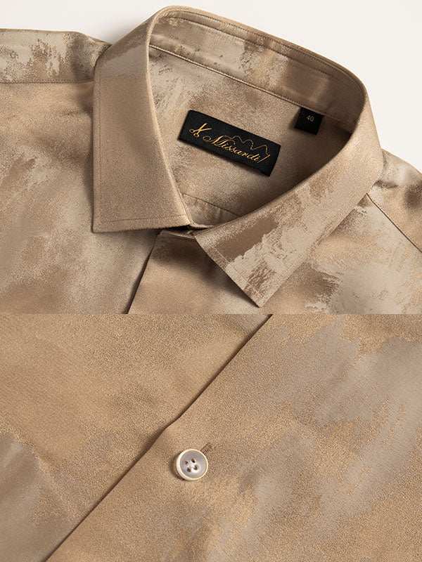 Camicia Champagne Stampata Alla Moda