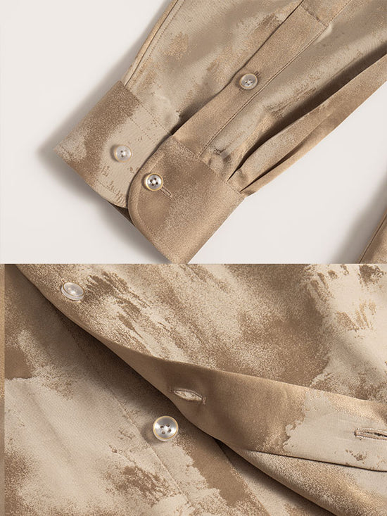 Camicia Champagne Stampata Alla Moda
