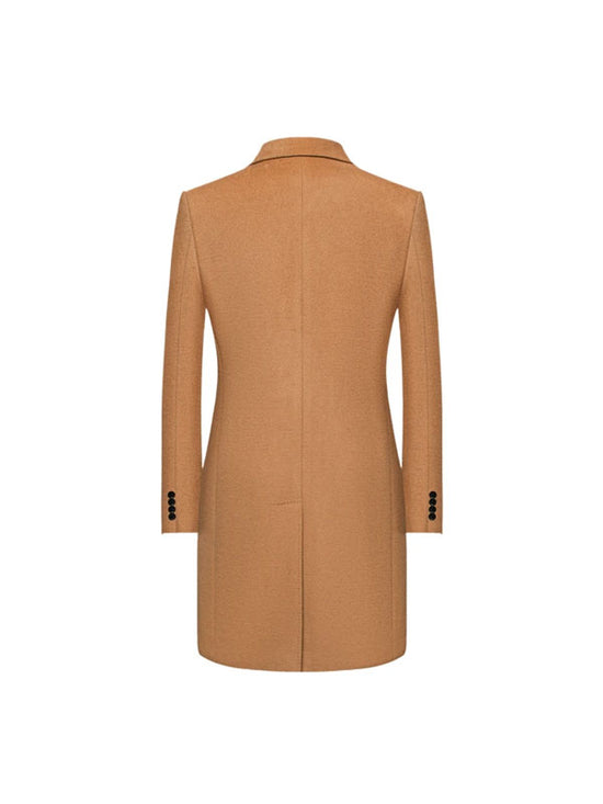 Cappotto Doppiopetto Cammello Con Revers