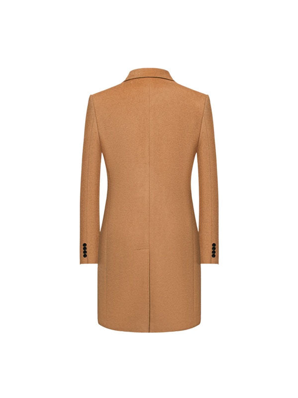 Cappotto Doppiopetto Cammello Con Revers