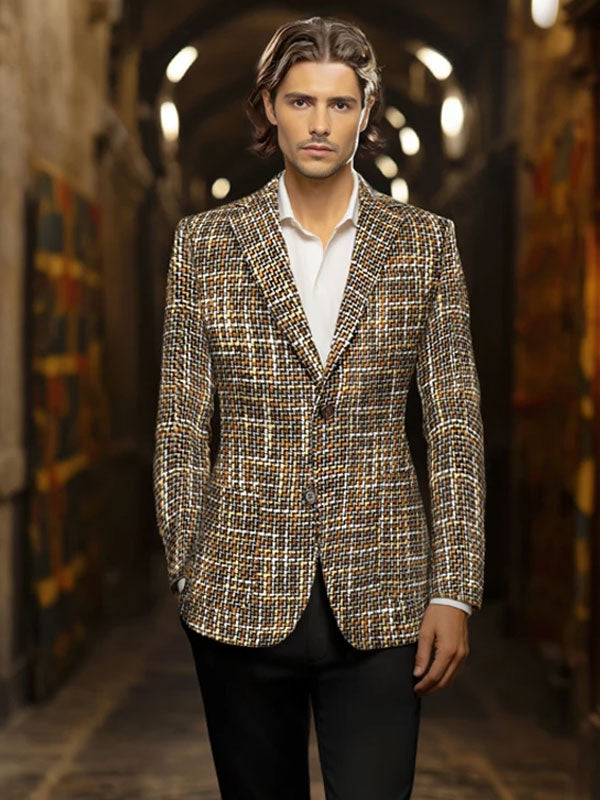 Blazer Colorato Con Revers A Lancia