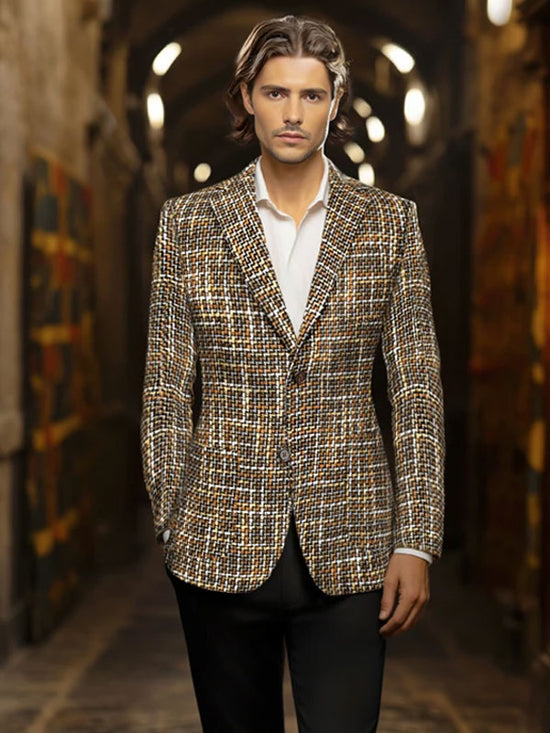 Blazer Colorato Con Revers A Lancia